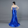 Royal Blue Satin Corset Evening Gown | Custom-Made Luxury Dress