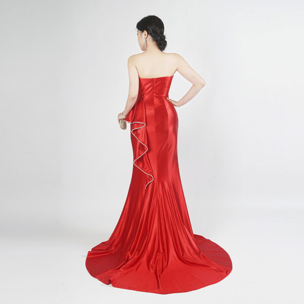 sexy evening gown v neck prom dress