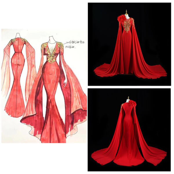 Custom Handmade Evening Dress – Made to Order, Design from Your Picture