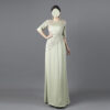 Mint Green Evening Gown with Hand-Beaded Embroidery – Elegant Formal Dress