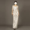 Luxury Silver Hand Beaded Formal Dress – Long Evening Gown for Special Occasions