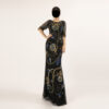 Black Hand-Beaded Evening Gown with Colorful Embroidery – Luxury Mermaid Dress