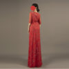 Luxury Red Evening Gown with Hand Beaded Embellishment