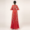 Luxury Hand-Beaded Red Formal Dress for Special Occasions