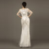 Luxury Silver Hand Beaded Formal Dress – Long Evening Gown for Special Occasions