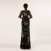 Black Hand-Beaded Evening Gown with Colorful Embroidery – Luxury Mermaid Dress