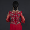 Red Beaded Evening Gown for Women – Elegant Split Hem Kaftan Style Dress for Weddings & Special Events