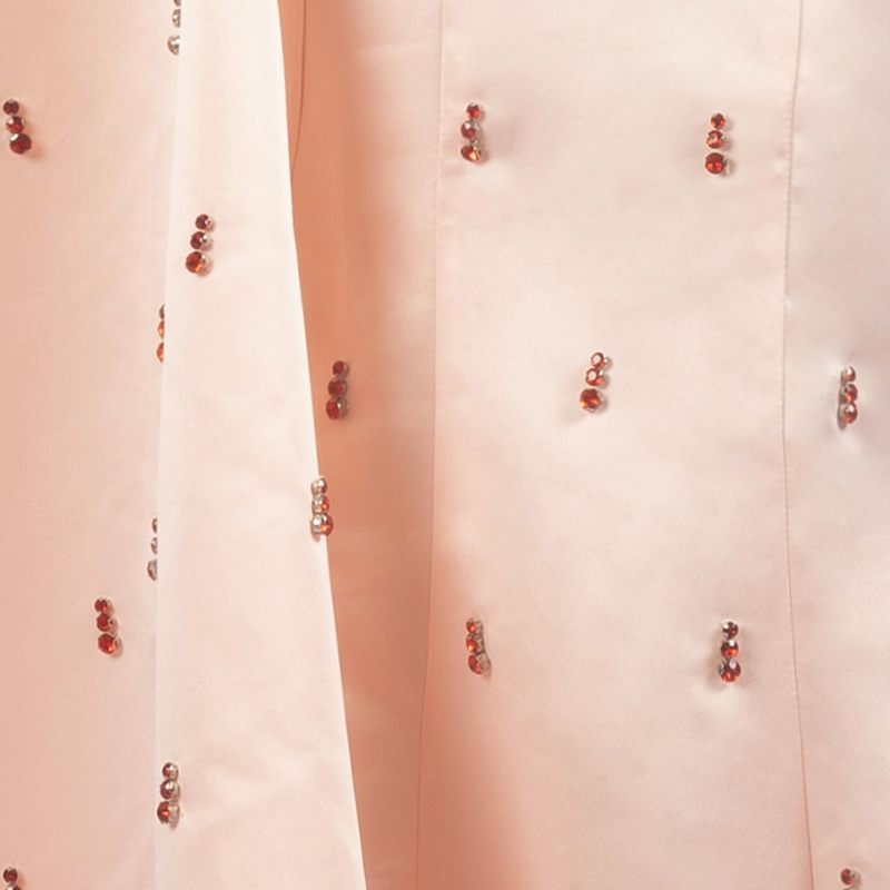 One Shoulder Pink Satin Evening Gown with Embellished Details | Elegant Mermaid Prom Dress