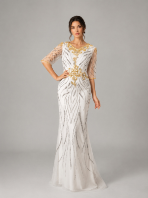 Streamline Beaded Mermaid Evening Formal Gown