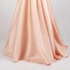 Luxury Blush Pink Satin Ball Gown with Structured Black Corset Bodice