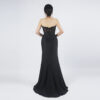 Black Strapless Lace Sheer Gown | Glitter Mesh High-Slit Formal Evening Dress