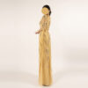 Luxury Gold Formal Gown with Intricate Multicolor Beading