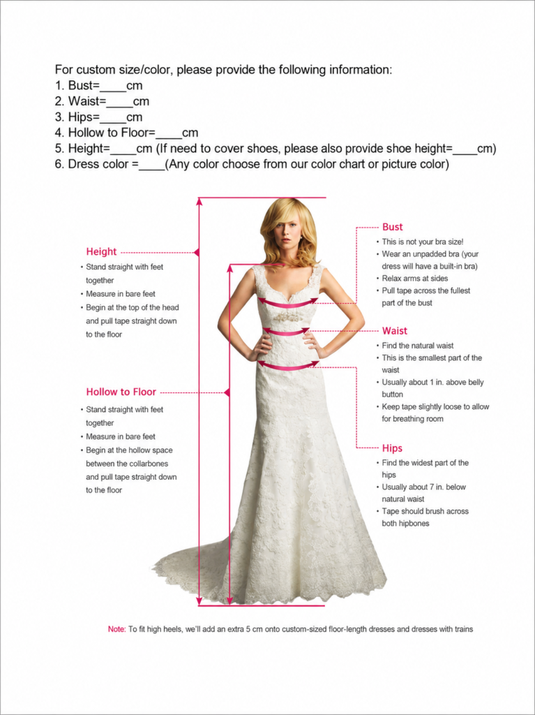 Custom Size Chart