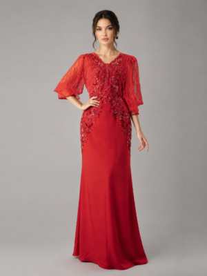 Floral Embellished Mermaid Gown